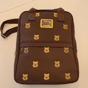 NWT Loungefly Winnie the Pooh Canvas Mini Backpack